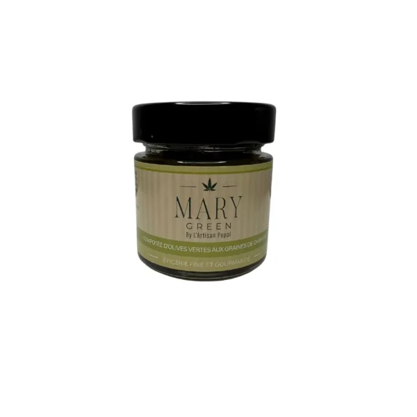 Compotée olives vertes aux graines de chanvre Mary Green